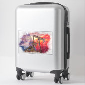 Pumpjack Texan Ikone Pastellfarben zeichnend mit T Aufkleber (Koffer)