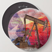 Pumpjack Texan Ikone Pastellfarben zeichnend mit T Button (Vorne & Hinten)