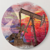 Pumpjack Texan Ikone Pastellfarben zeichnend mit T Button (Vorderseite)
