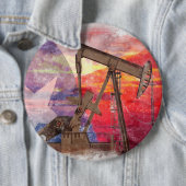 Pumpjack Texan Ikone Pastellfarben zeichnend mit T Button (Beispiel)