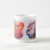 Pumpjack Texan Ikone Pastellfarben zeichnend mit T Kaffeetasse (Mittel)