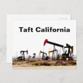 Pumpjacks in Taft, Kalifornien Postkarte (Vorne/Hinten)