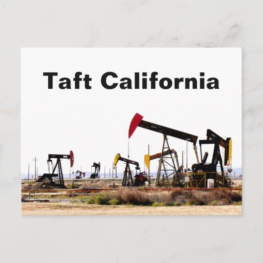 Pumpjacks in Taft, Kalifornien Postkarte (Vorderseite)