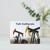 Pumpjacks in Taft, Kalifornien Postkarte (Stehend Vorderseite)