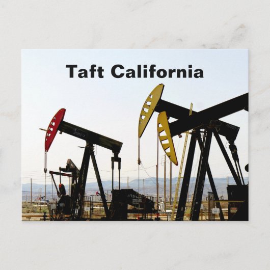 Pumpjacks in Taft, Kalifornien Postkarte (Vorderseite)