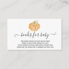 Pumpkantbücher für die Baby Fall Orange Enclosure  Begleitkarte