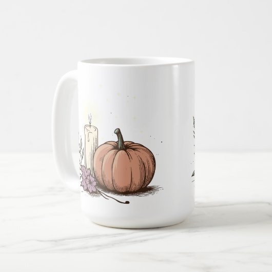 Pumpkanzel mit weichem Glühen Kaffeetasse (Vorderseite Links)