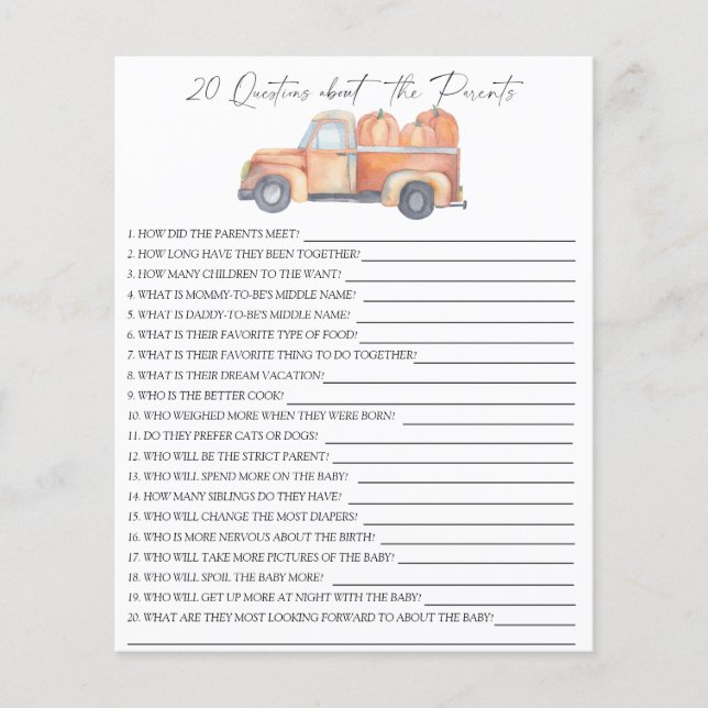 Pumpkar - 20 Fragen zu den Eltern (Vorderseite)