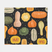 Pumpkensorten, Herbst nahtlose Illustration. Fleecedecke (Vorderseite (Horizontal))