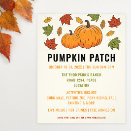 Pumpketten und Autumn lassen Custom Pumpkin Patch Flyer