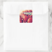 Pumpkettensticker Quadratischer Aufkleber (Tasche)