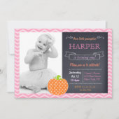 Pumpkhalkboard Geburtstag Einladungen (Vorderseite)