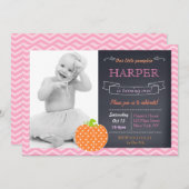 Pumpkhalkboard Geburtstag Einladungen (Vorne/Hinten)