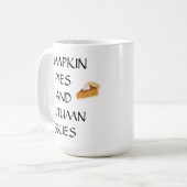 Pumpkiefer und Herbsthimmel Kaffeetasse (Vorderseite Links)