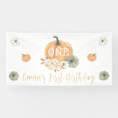 Pumpkin 1. Geburtstag Banner (Horizontal)