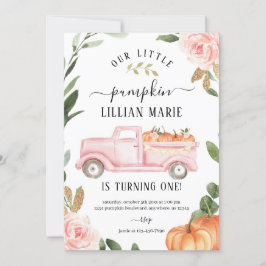 Pumpkin 1. Geburtstag Einladung