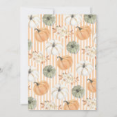 Pumpkin 1. Geburtstag Einladung (Rückseite)