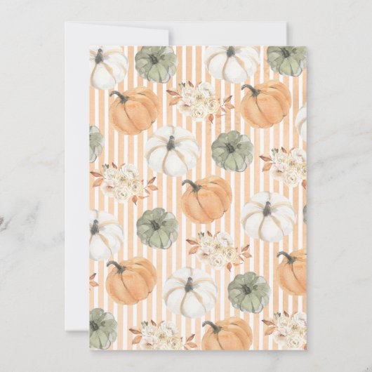 Pumpkin 1. Geburtstag Einladung (Rückseite)