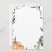 Pumpkin 1. Geburtstag Einladung (Rückseite)