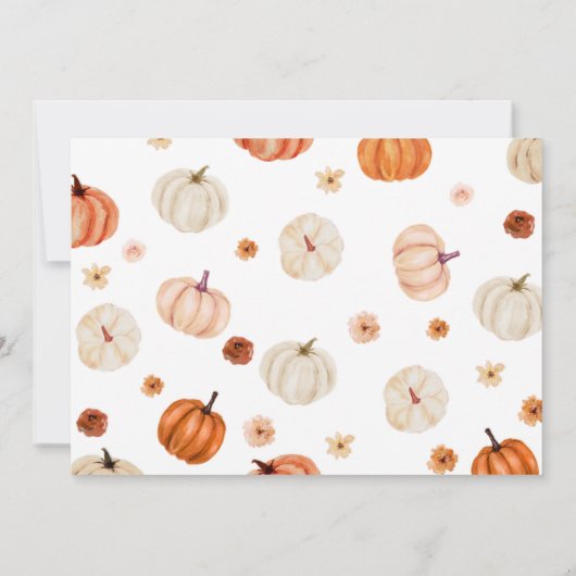 Pumpkin 1. Geburtstag Foto Danke Karte (Rückseite)