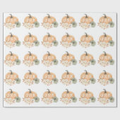 Pumpkin 1. Geburtstag Geschenkpapier (Flach)