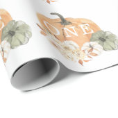 Pumpkin 1. Geburtstag Geschenkpapier (Rolleneckpunkt)