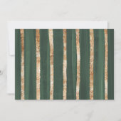 Pumpkin 1. Geburtstag Herbst Grüne Gold Party Einladung (Rückseite)