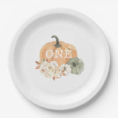 Pumpkin 1. Geburtstag Pappteller (Vorderseite)