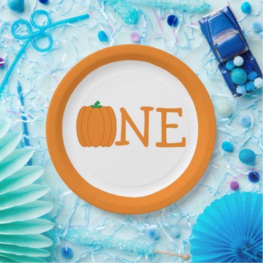 Pumpkin 1. Geburtstag Pappteller (Party)