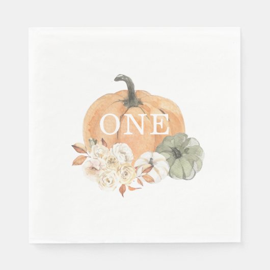 Pumpkin 1. Geburtstag Serviette (Vorderseite)
