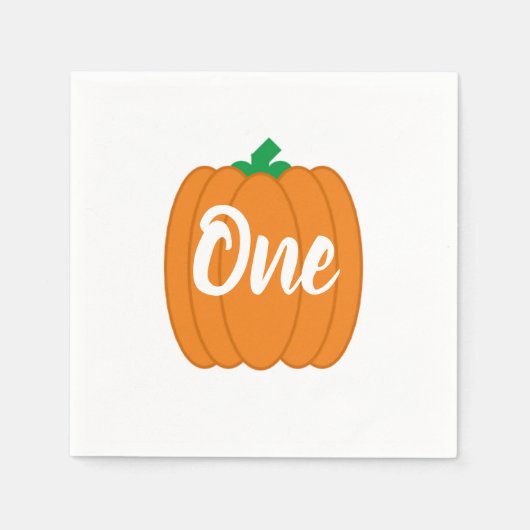 Pumpkin 1. Geburtstag Serviette (Vorderseite)