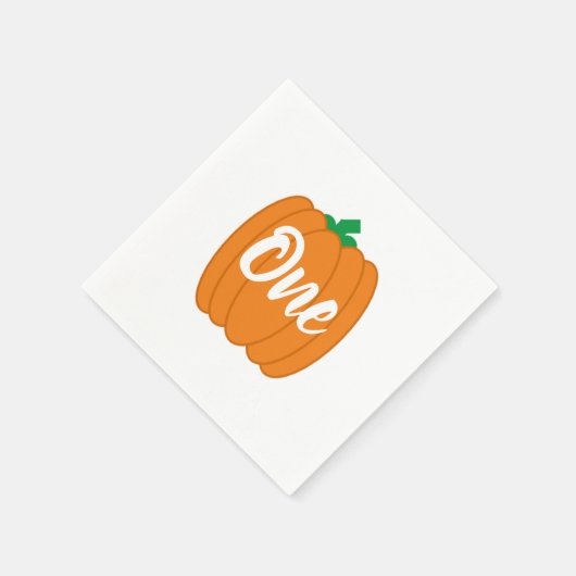 Pumpkin 1. Geburtstag Serviette (Ecke)