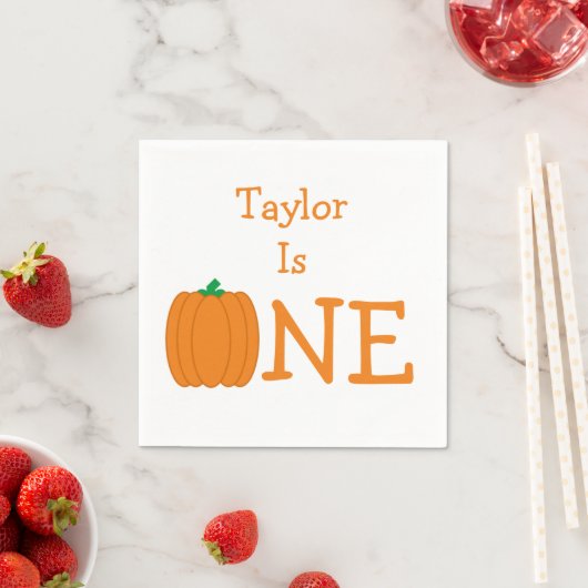 Pumpkin 1. Geburtstag Serviette (Beispiel)