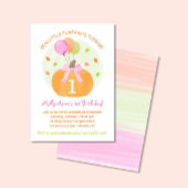 Pumpkin 1. Herbst First Birthday Girl Party Einladung
