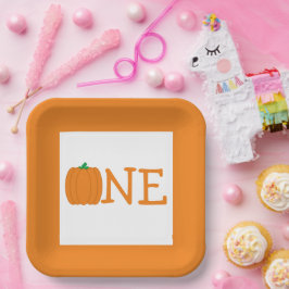 Pumpkin 1st Birthday Paper Plate Pappteller