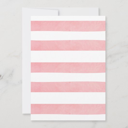 Pumpkin 2. Geburtstag Einladung - Rosa Streifen (Rückseite)