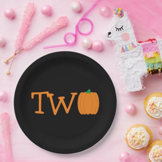 Pumpkin 2. Geburtstag Pappteller (Party)