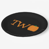 Pumpkin 2. Geburtstag Pappteller (Schrägansicht)