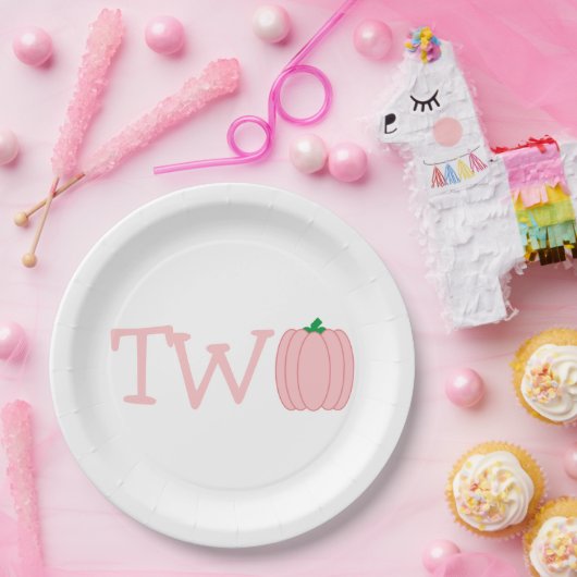 Pumpkin 2. Geburtstag Pappteller (Party)