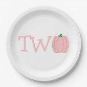 Pumpkin 2. Geburtstag Pappteller (Vorderseite)
