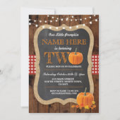 Pumpkin 2. Geburtstag Party ZWEI Fall Einladung (Vorderseite)