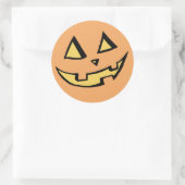 Pumpkin #2, Jack O'Lantern Runder Aufkleber (Tasche)