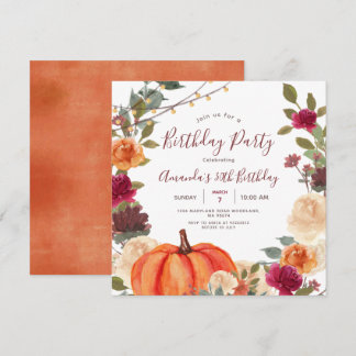 Pumpkin 30. Geburtstag Party Boho String Light Einladung
