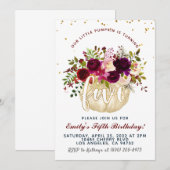 Pumpkin 5. Geburtstagseinladung Einladung (Vorne/Hinten)