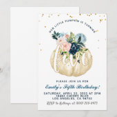 Pumpkin 5. Geburtstagseinladung Einladung (Vorne/Hinten)