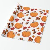Pumpkin Acorn Gift Wrap | Herbstgeschenkpapier Geschenkpapier (Ungerollt)