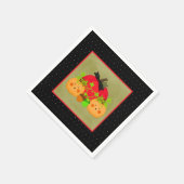 Pumpkin & Acorn Oktober Halloween Bridal Serviette (Ecke)