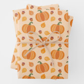 Pumpkin, Acorn und Leaf Geschenkpapier Set (Beispiel)
