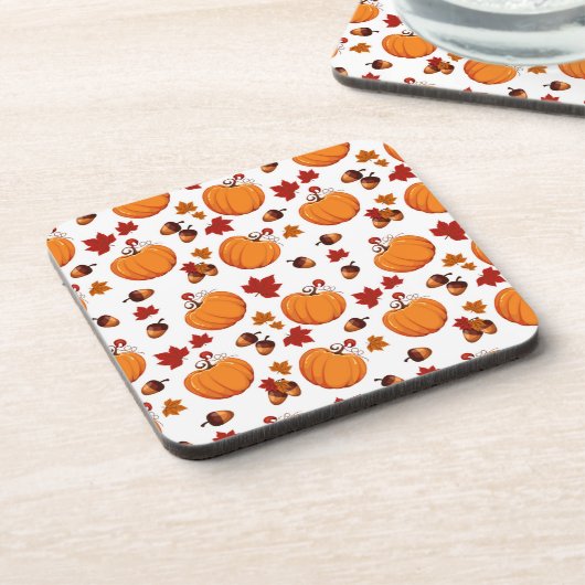 Pumpkin Acorns| Herbst Cork Drink Untersetzer (Linke Seite)