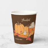 Pumpkin Alles Erntedank Brown Paper Cup Pappbecher (Vorderseite)